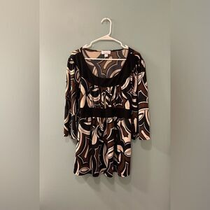 PREOWNED … DRESS BARN “Size: 3X” Patterned Blouse